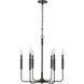 Savanne 6 Light 24.1 inch Matte Black Chandelier Ceiling Light
